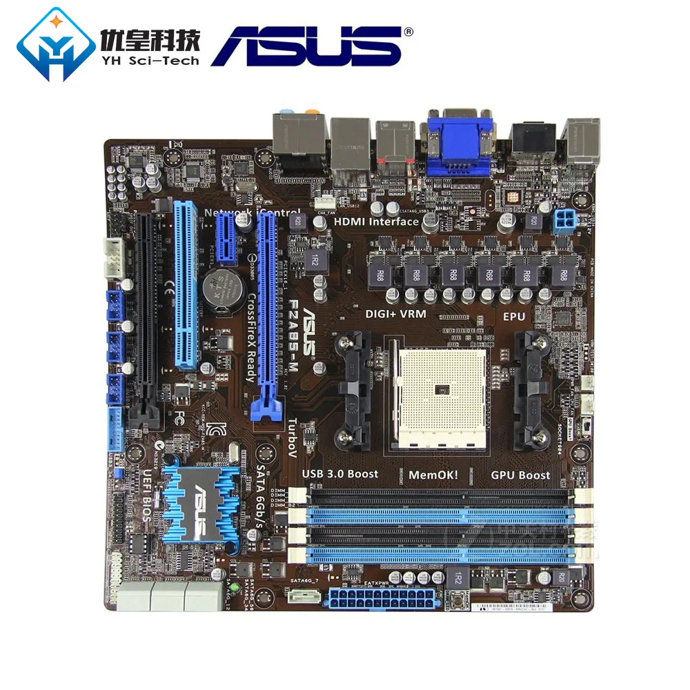 Asus F2A85-M AMD A85X оригинальная настольная материнская плата с разъемом FM2 A10/A8/A6/A4/Athlon