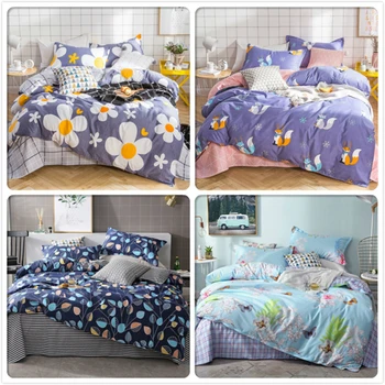 

150x200 180x220 200x230 220x240 Duvet Cover Pillowcase 3pcs Bedding Set Kids Child Soft Cotton Bed Linens Single Queen King Size