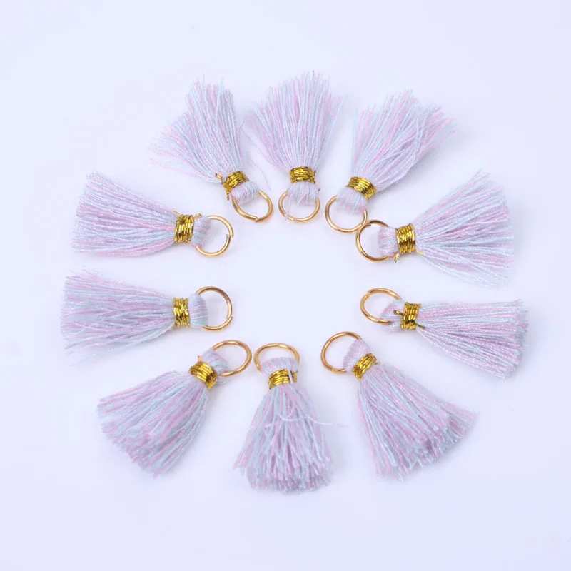 10pcs/lot 2cm Mini cotton Tassels Colorful Small Tassels for jewelry
