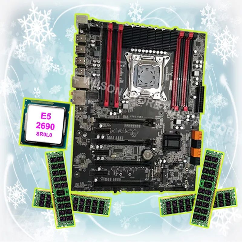 Best Price Buy best discount motherboard Runing Super ATX X79 LGA2011 motherboard with CPU Intel Xeon E5 2690 C2 2.9GHz RAM 64G(4*16G) RECC Best Price Buy best discount motherboard Runing Super ATX X79 LGA2011 motherboard with CPU Intel Xeon E5 2690 C2 2.9GHz RAM 64G(4*16G) RECC