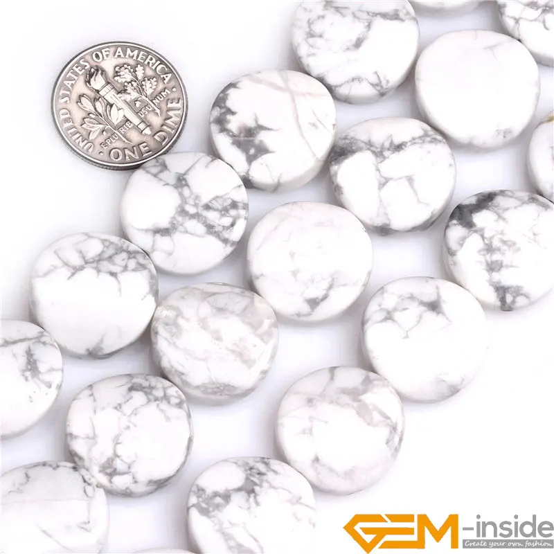 16mm Coin Twist Natural Stone Beads For Jewelry Making Beads
