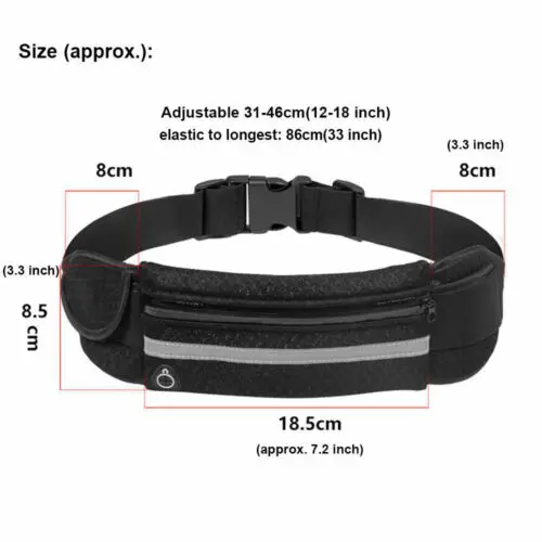 Waist Bum Bag Fanny Pack Belt Money For Running Jogging Cycling Phones Sport Running Waterproof Belt Waist Bag