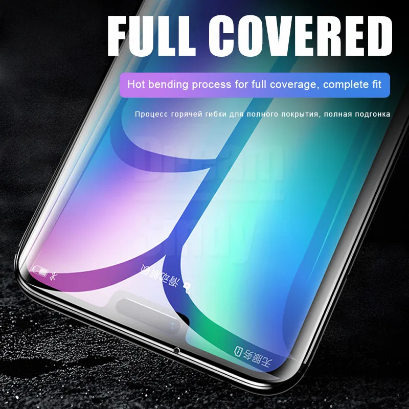 Закаленное стекло полное покрытие для Huawei Honor 8x 7c 7a Pro 10 Lite 20D Защитная пленка
