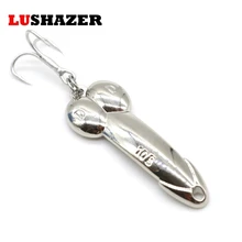 LUSHAZER DD spoon fishing lure 5g 10g 15g silver gold metal fishing bait spinnerbait Treble Hook hard lures China free shipping
