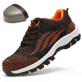 

Hot Shoes European Standard Steel Toe Work Safety Shoes Men,Lightweight Warm Sneakers,Non-slip Anti-smashing Mesh Worker Boots46