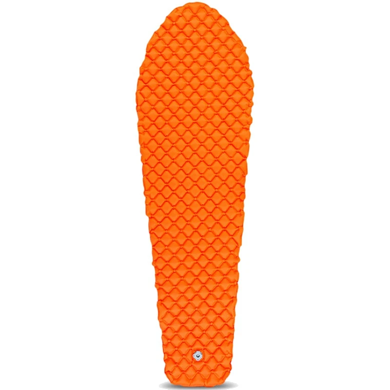 

Bluefield 219Cmx64Cm Outdoor Camping Cushion Air Bed Mat Inflatable Single Mummy Sleeping Pad Camping Mat Orange