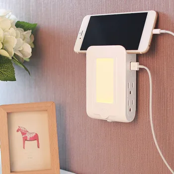 

Multi-port USB Socket Fast Charging Night Light Smart Creative And Practical Simple Light Control Night Light