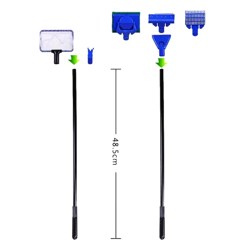 Аквариум в комплекте чистая рыболовная сеть гравийные грабли, скребок для водорослей вилка губка щетка очиститель стекла набор инструментов