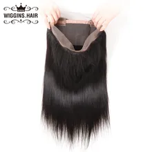Wiggins 360 Кружева Фронтальная предварительно сорвана с детские волосы бразильские прямые 360 Кружева Фронтальная Закрытие Remy человеческие волосы фронтальная