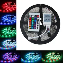 Сид оптовик 3528 2835 RGB светодиодные полосы света 5 М 300SMD светодиодные полоса 24key SMD ИК-Пульт, Или Белый Синий Красный Зеленый Fita де