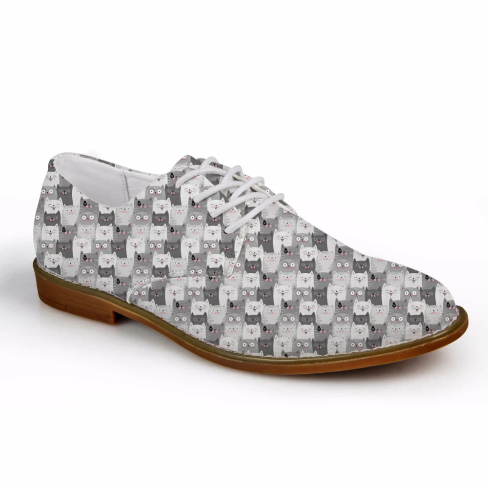 

Customized Synthetic Oxford Shoes for Men Flats Cute Animal Cat Print Men Casual Leather Shoes Men's Business Dress Shoes Man