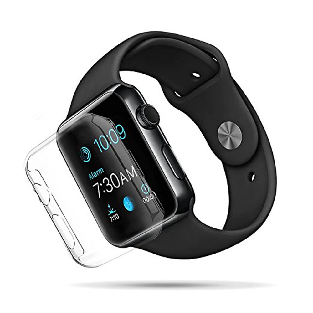 

Transparent Cover Case For Apple Watch series3 series4 iwatch 42mm 38mm Clear Fitted shell iwatch accessories Screen Protector