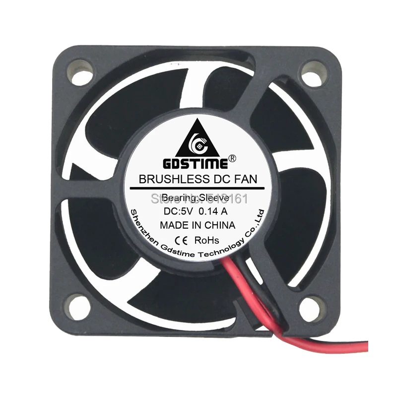 GDStime Brushless PC Cooling Fan Sleeve Bearing 40mm X 10mm 2pin 5v DC 0.14 amp