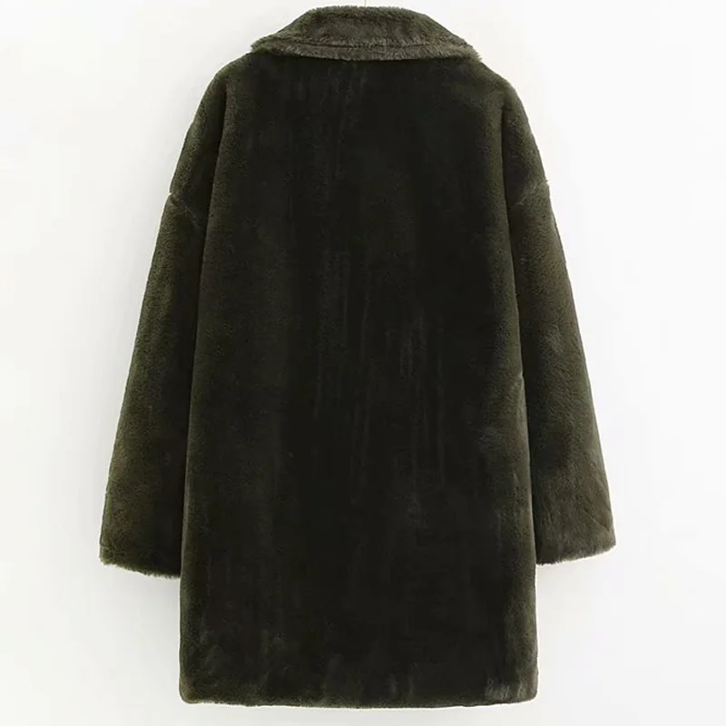 price cut  Winter new thick warm imitation fur coat in the long paragraph artificial fur female jacket Vintage