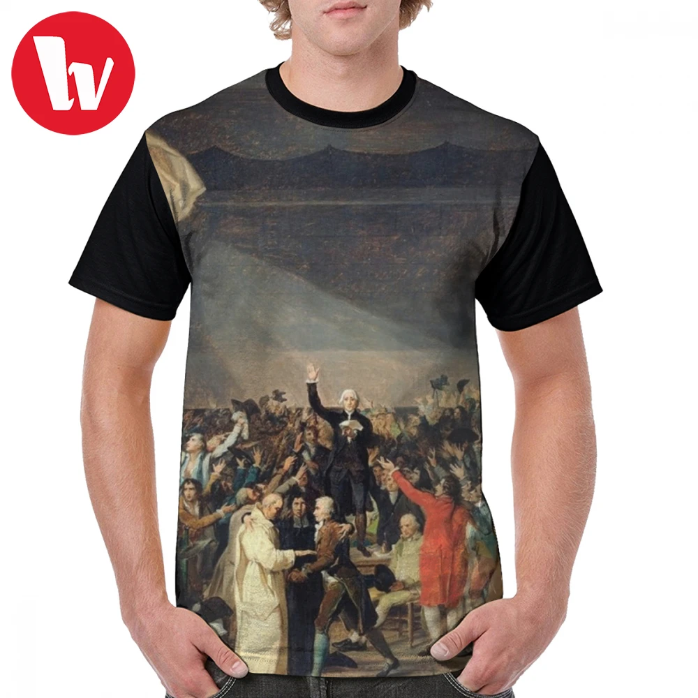 

Revolution T Shirt Tennis Court Oath - Jacques Louis David - French Revolution - 1794 T-Shirt Short-Sleeve Graphic Tee Shirt