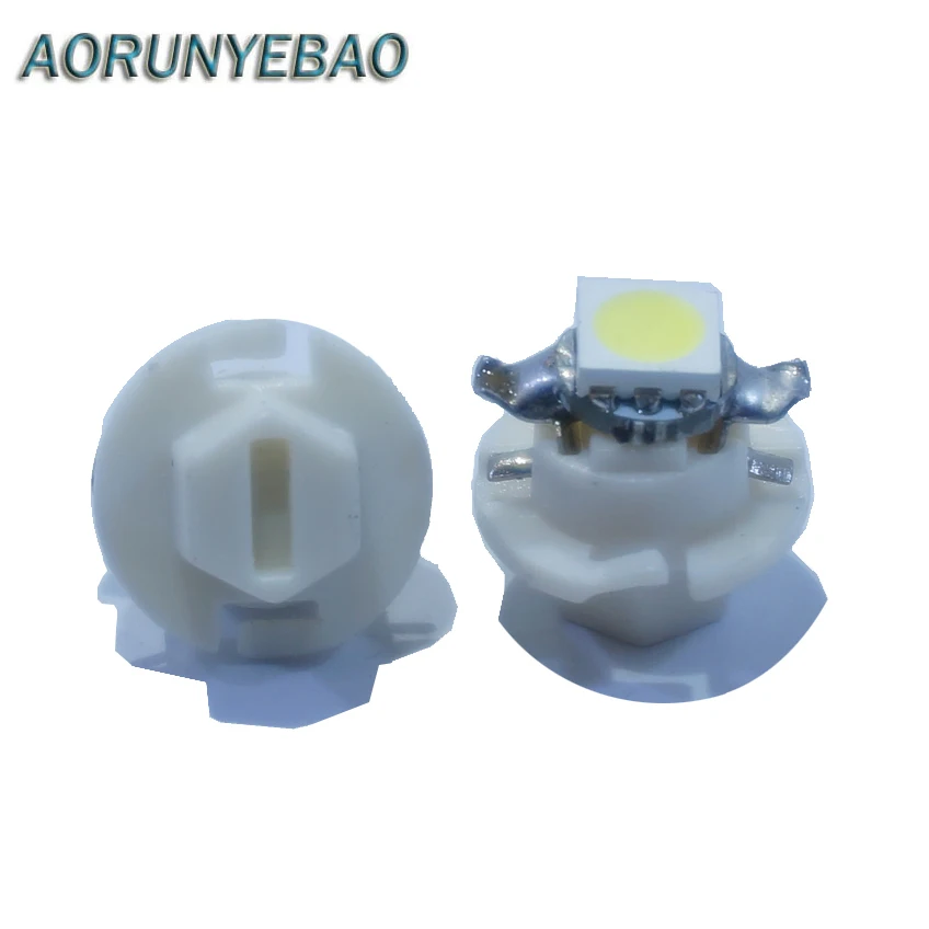 

AORUNYEBAO 10x Led t5 b8.4 B8.4D 5050 smd 1 led Auto Wedge led Dashboard Warning Indicator DC 12V white red blue yellow green