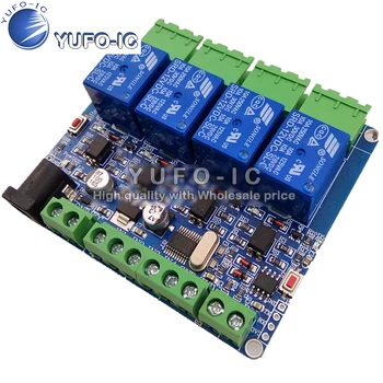 

Modbus RTU 4 12v relay module four Channel switch input and optical coupling isolation RS485 0.15-x