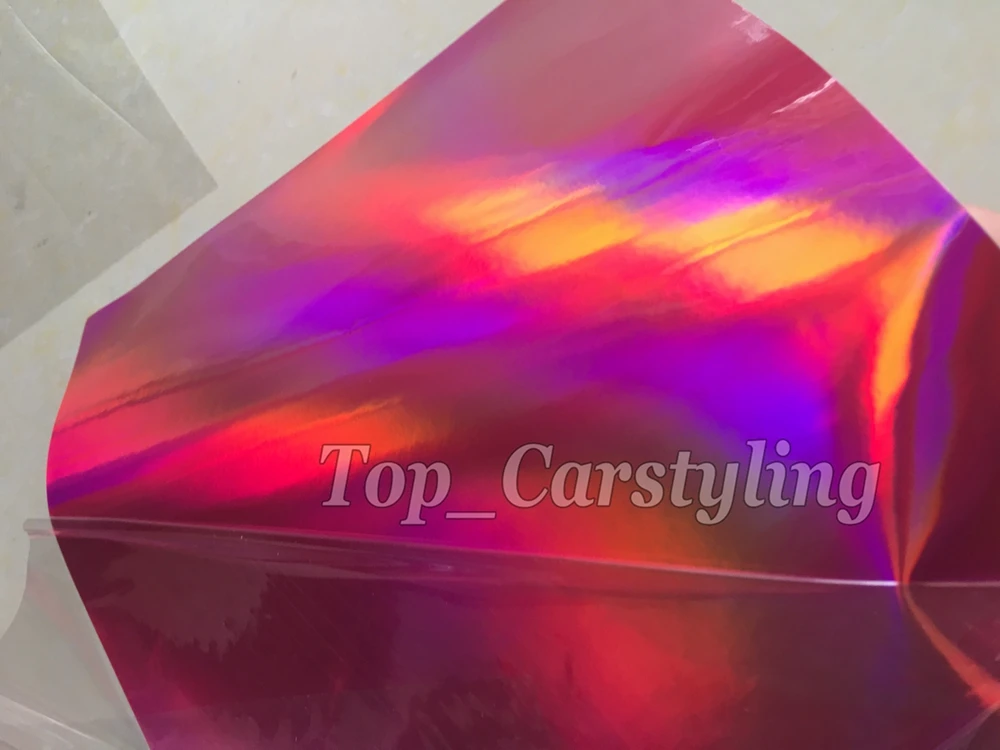 Pink holographic chrome vinyl sticker wrap sheet 3M Avery Arlon Vinyl Sticker (6)
