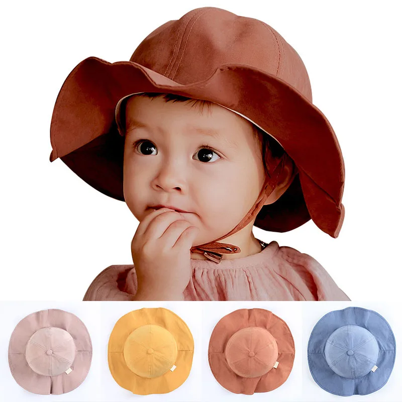 kids wide brim sun hat