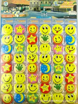 

48pcs/lot of smiling face badge, party gift bag decoration brooch, party favor decoration brooch