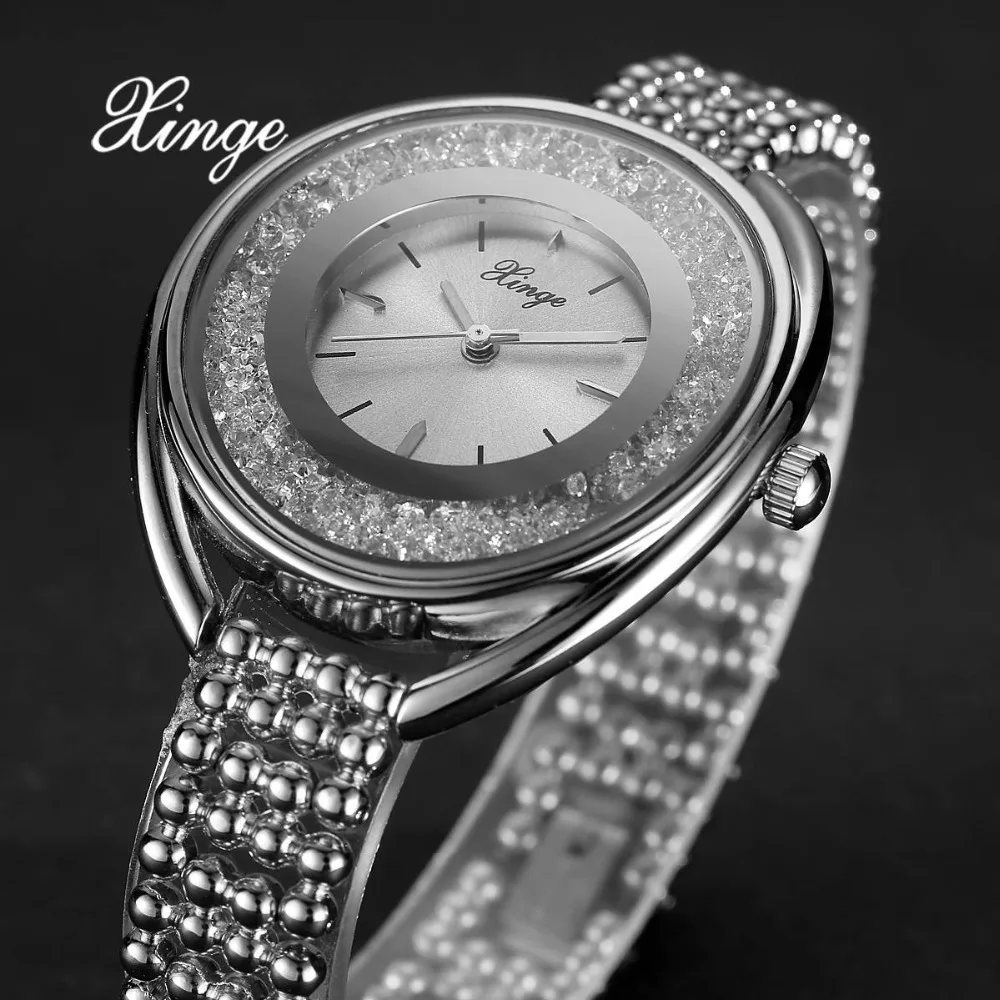 

Xinge Brand Women Zircon Watch Ladies Dress Wrist Watches Women Bracelet Stainless Steel Quartz Watches Relogio Feminino