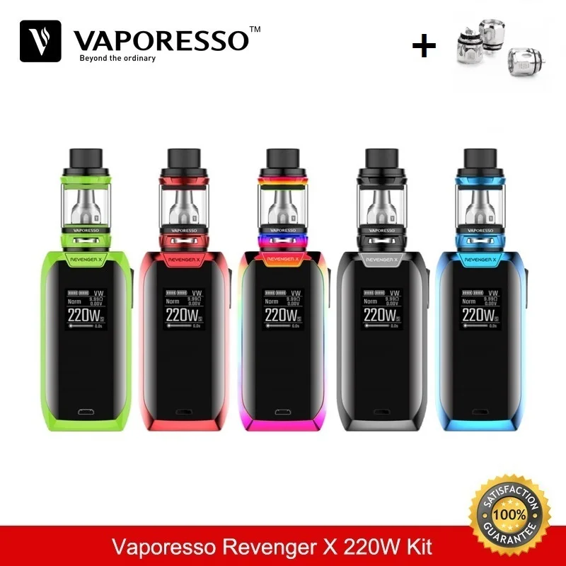 

Vaporesso Revenger X Kit 220W TC Box Mod with 5ML NRG Vape Tank GT4 Coil GT8 Core Vaporizer VS Voopoo Drag 2 E-Cigarette Kits