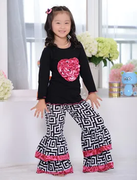 

new christmas clothes baby girls xmas Outfit girl boutique ruffle pants long sleeve baby girl christmas outfits