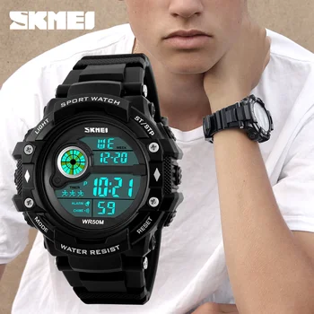 

Luxury Brand SKMEI Men Sports Watches Swim Waterproof Digital Military Watch Men Fashion Casual LED Electronics Wristwatches