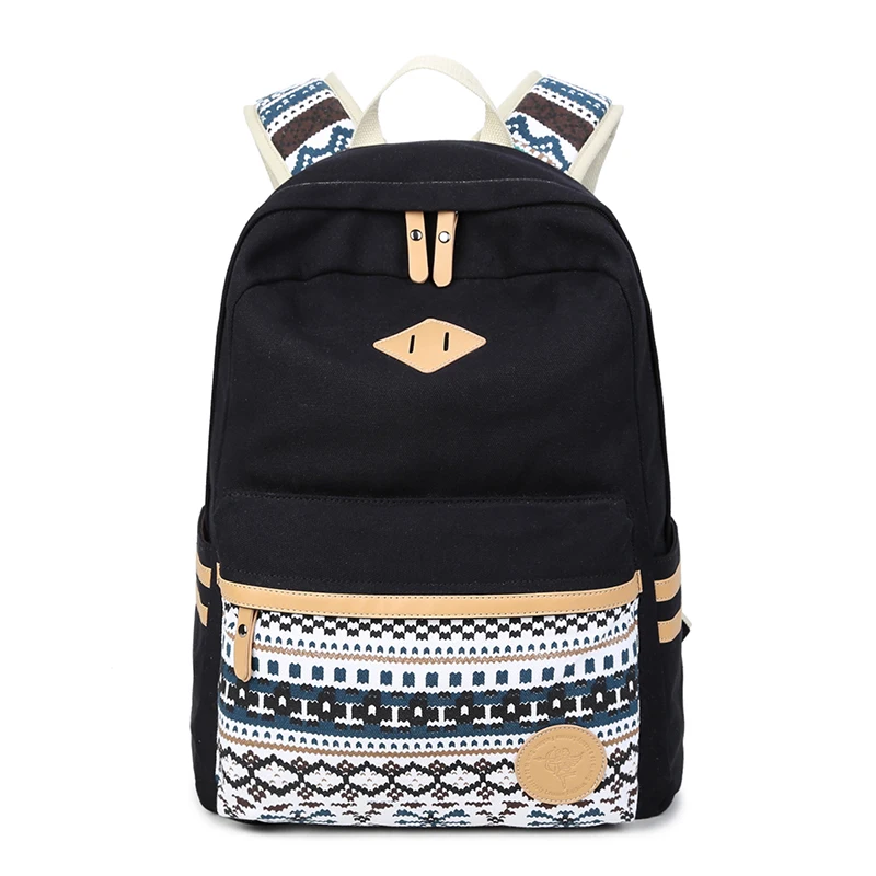 Brand Canvas Printing Backpack Women Cute School Backpacks for Teenage