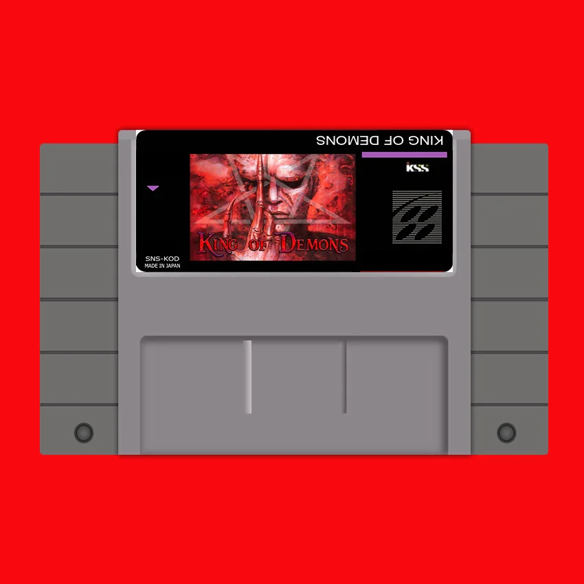 

King of Demons 16 bit Big Gray Game Card For USA NTSC Game Player