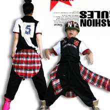 Новая модная одежда для выступлений повседневные брюки спортивные штаны Лоскутная одежда в клетку костюм ds Ложные два шаровары Хип-хоп танцевальные брюки