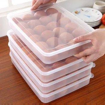 

24 Grid Egg Box Food Container Organizer breservation Containers Storage Boxes Durable Multifunctional Crisper Kitchen Suppl