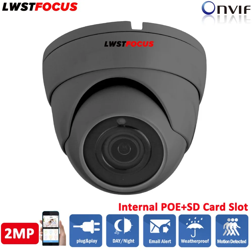 

LWSTFOCUS 2MP 1080P HD IP Camera Micro SD/TF Card Sony IMX323 2.8/3.6mm P2P In/Outdoor IR Dome Network CCTV Camera FREEIP ONVIF