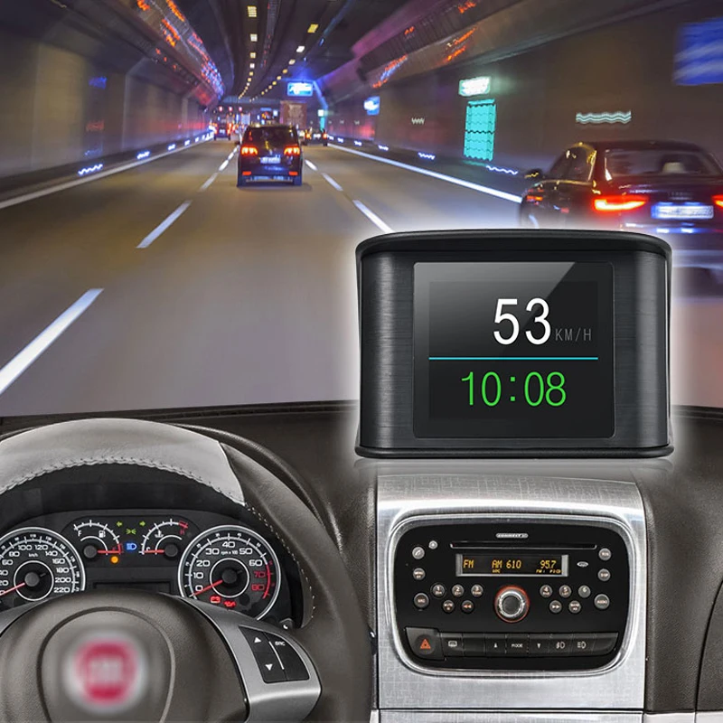 

Head up Display GPS OBD HUD Car Computer Speedometer Voltage Fuel Consumption Temperature Gauge Safety Alarm Monitoring System