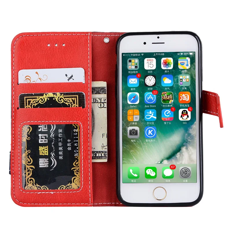 Кожаный чехол Nephy для сотового телефона iPhone X 10 6 6S 7 8 Plus 5S 5 s SE 6Plus 6splus 7plus 8plus книжка с