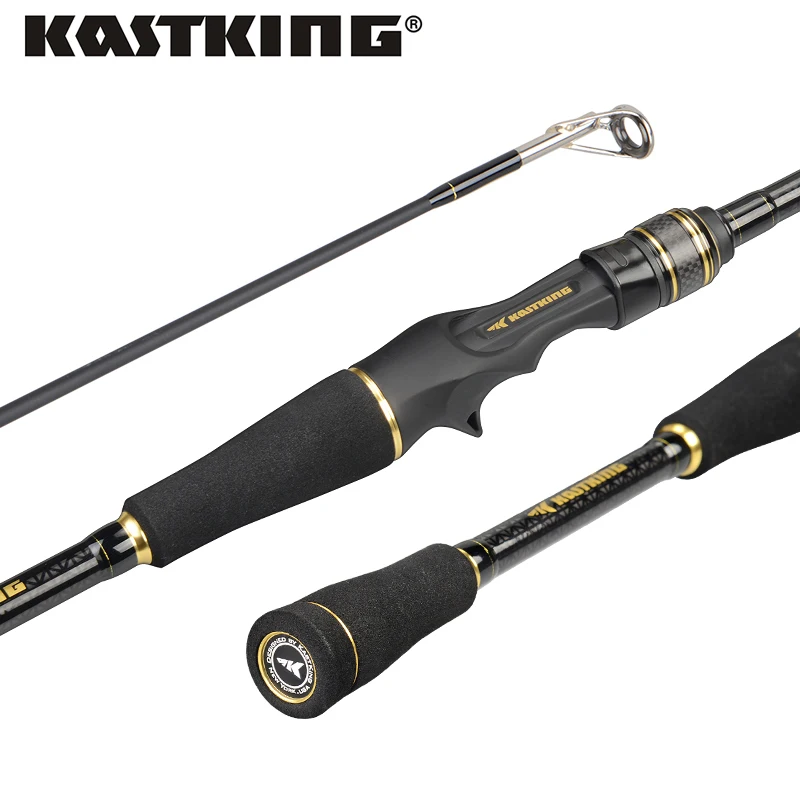 

KastKing Stealth Carbon Casting Fishing Rod with FUJI Guide Ring 30 Ton Carbon Fiber 1.93m,1.98m , 2.03m, 2.13m,2.18m Pole