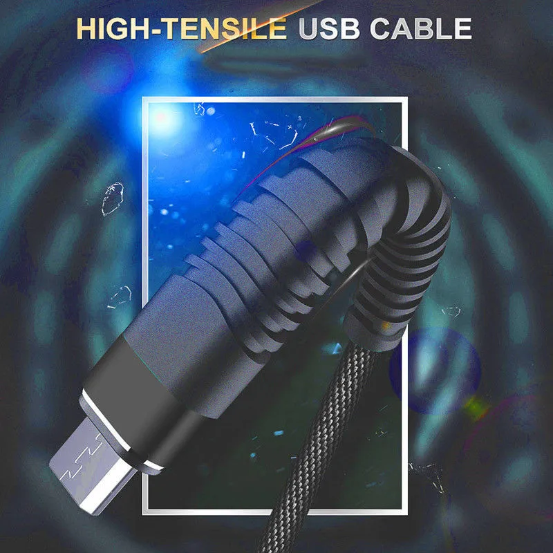 Смелый луженый медный провод Быстрая зарядка 1 м Micro USB Плетеный рыбий хвост USB прочный кабель данных Быстрая зарядка для Android