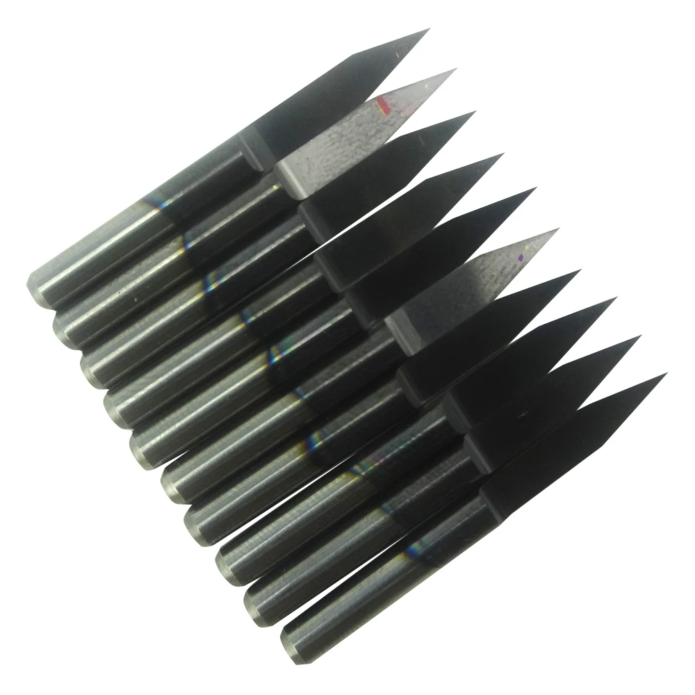 10Pcs 45 Degree 0.1mm Accessories Carbide Engraving Bits CNC Router Tool