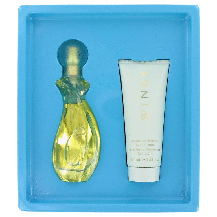 WINGS by Giorgio Beverly Hills - Gift Set -- 3 oz Eau De Toilette Spray + 3.4 oz Body Moisturizer