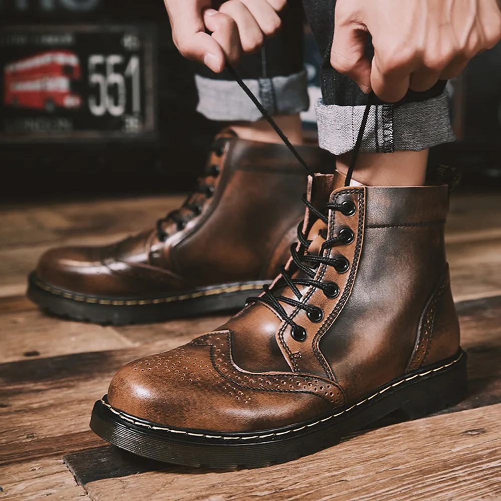 Дропшиппинг нестираемая обувь Райдер мужские и женские резные рабочие ботинки прокалываемые рабочие кроссовки обувь в английском стиле