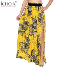 Летняя юбка весна длинные юбки женские s летняя повседневная женская юбка с высокой талией уличная пляжная богемная faldas mujer moda