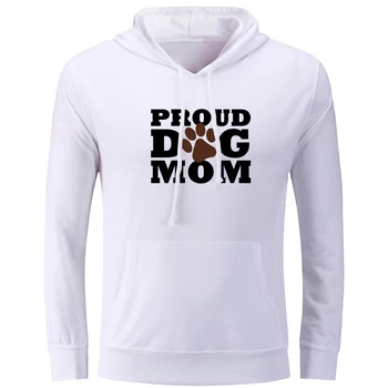 

Women's Girls Ladies Proud Dog Mom Letter Print Hoodie Sweatshirt Pullovers Casual Jackets Spring Autumn Hip Hop Coat Streetwear