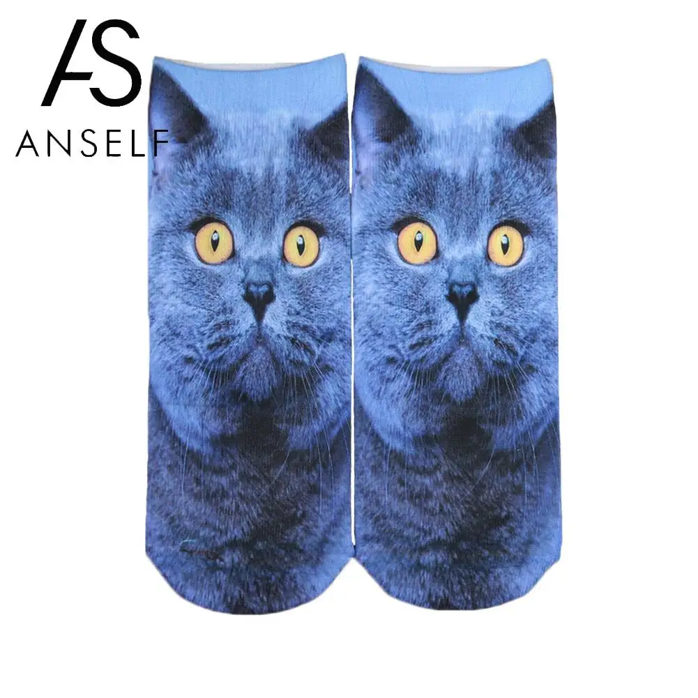 

Anself Harajuku Socks Sexy Unisex Funny Japanese Socks Cute Colorful Cartoon 3D Print Low Cut Ankle Length Casual Animal Socks