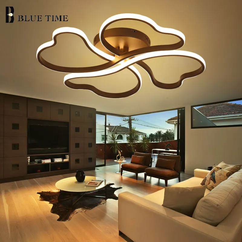

D42cm D55cm D72cm Four Leaf Clover Modern Led Chandelier For Living Room Bedroom Home Led Chandelier Lighting FixtureAC110V 220V