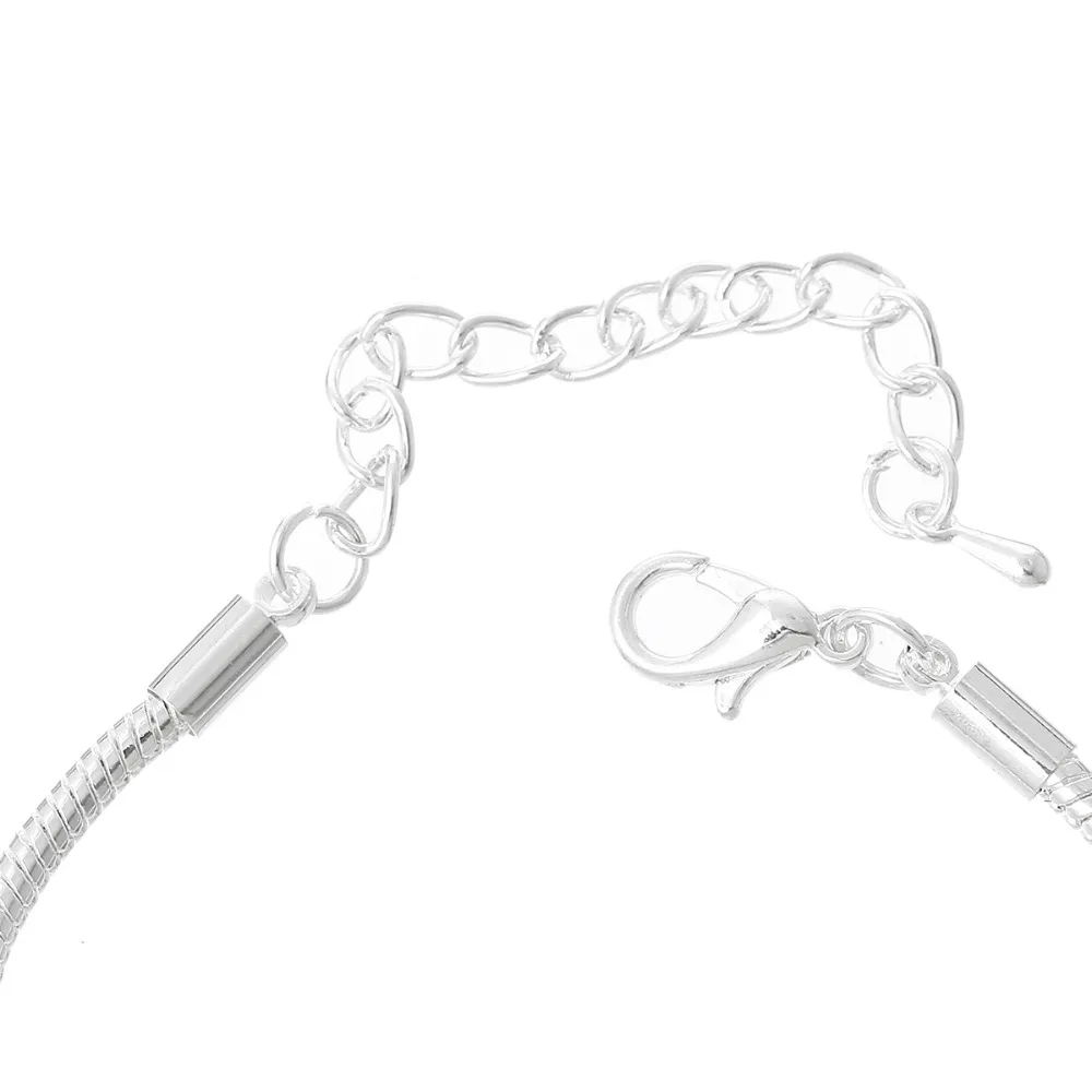 DoreenBeads 4 шт. модные браслеты серебряного цвета с застежкой в виде Омаров и змеиной