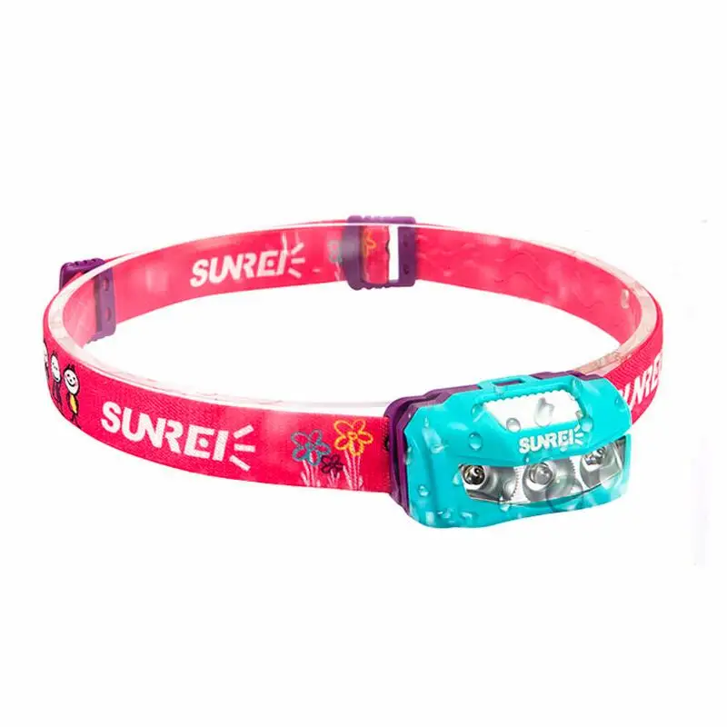 Children led lamp Headlamp Powerful Waterproof Outdoor Battery Flashlight Kid Headlight AAA batteries Protecting 25M IPX-6