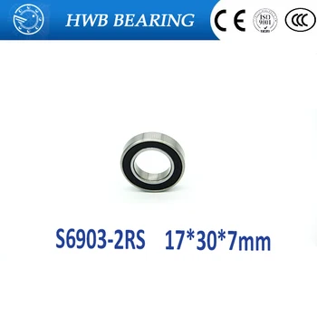 

Free shipping 2pcs S6903RS S6903-2RS rubber sealed 440 stainless steel hybrid ceramic ball bearings 17*30*7mm Si3N4 bike part