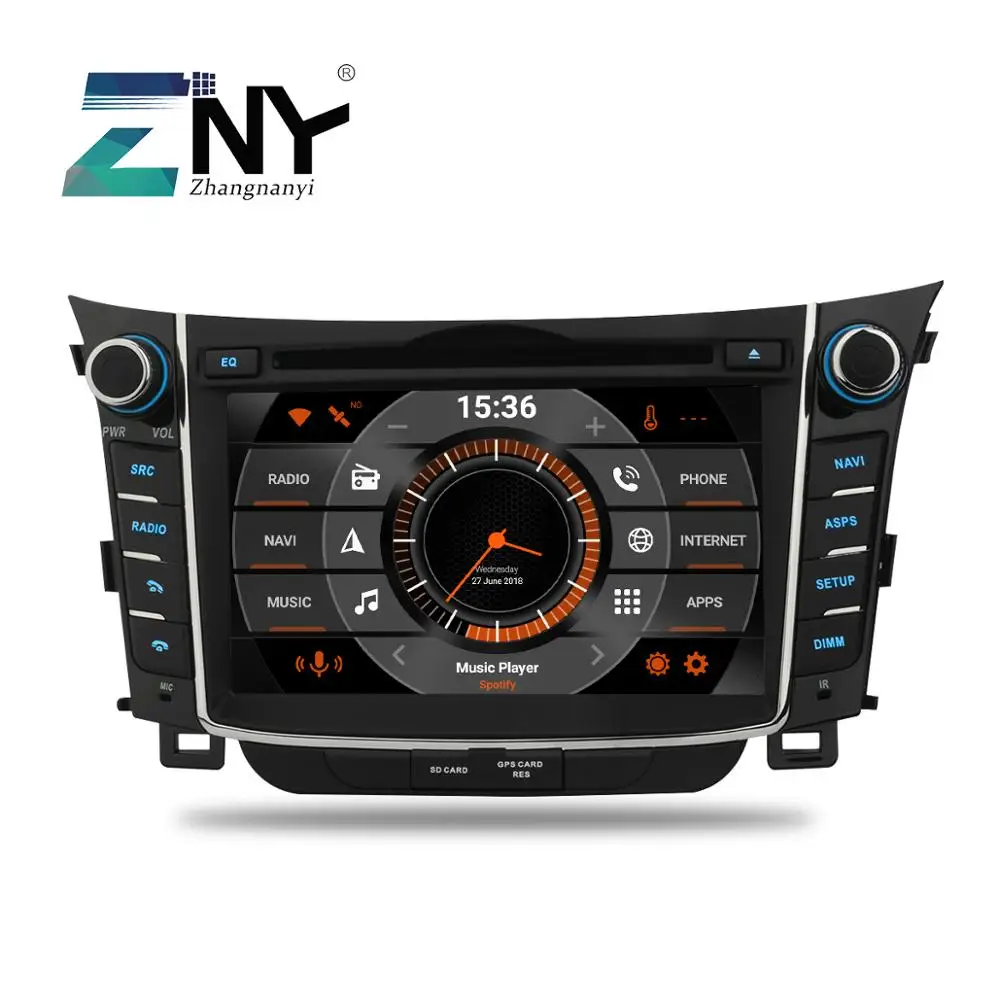 Cheap 7" Android 8.0 Car DVD For Hyundai I30 Elantra GT 2012 2013 2014 2015 2016 Radio FM RDS GPS Multimedia Audio WiFi Backup Camera 1