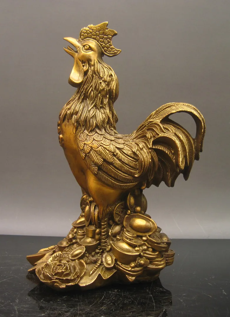 

wholesale bronze factory Copper crafts Copper Large chicken decoration scollops