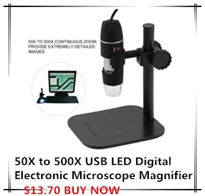 Высокое качество 1600X2 Мп USB 8 светодиодов электронный Цифровые микроскопы осмотра Камера лупа увеличительное Стекло с металлической подставкой